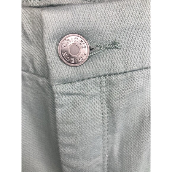 Chico's 10R Women's So Slimming Girlfriend Leg Ankle Green Blue Pants 1.5R New - Picture 10 of 12